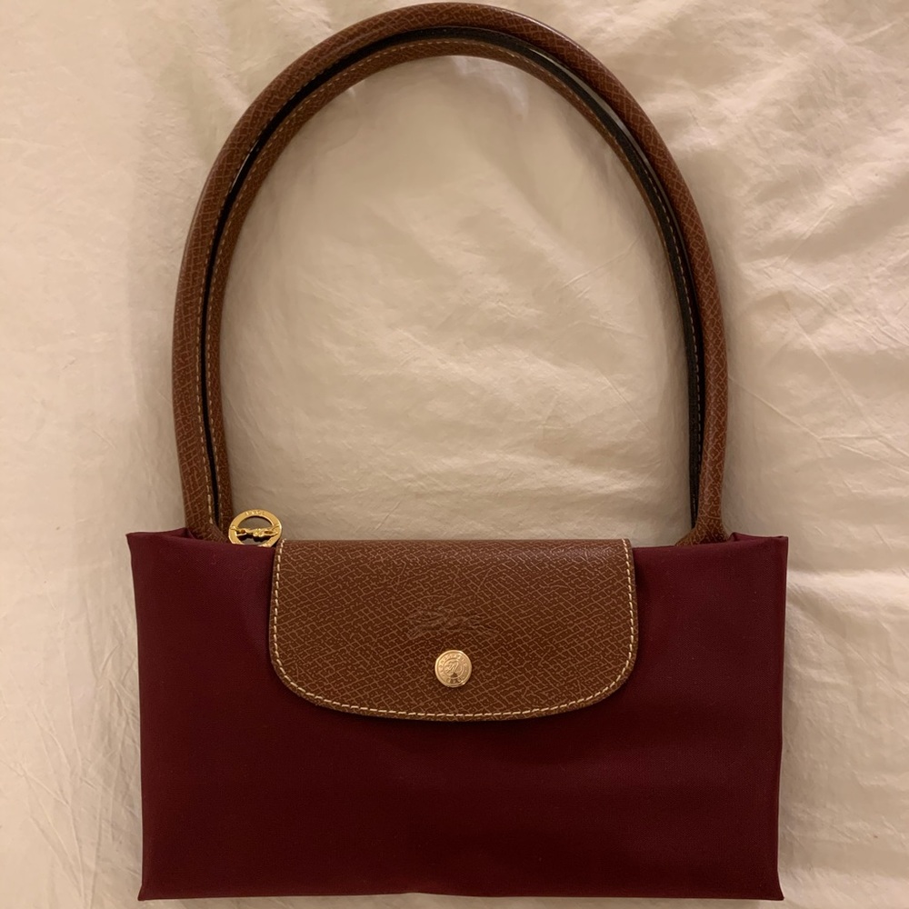 NWOT Longchamp Le Pliage Large - Wine